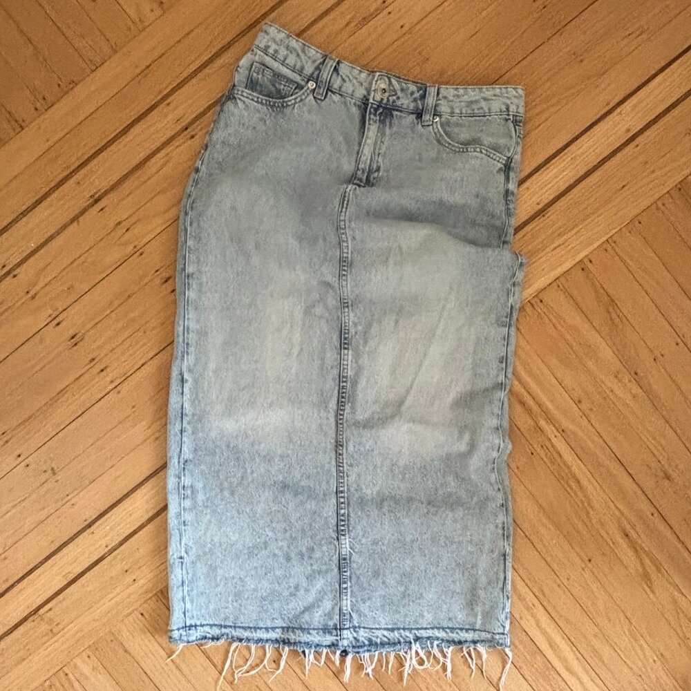 Divided Long Denim Maxi Skirt